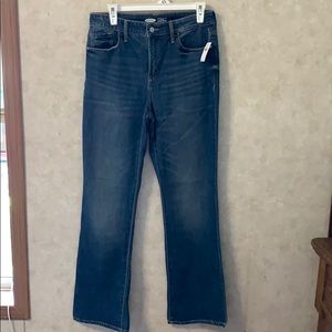 High rise boot cut jeans